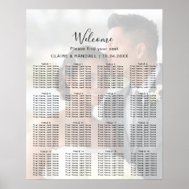 Poster Gráfico de Assentos de Casamento Fotografia Caligr