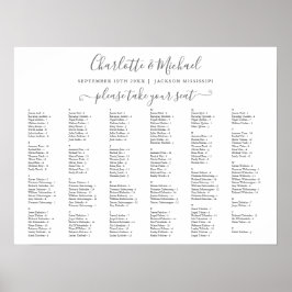Poster Gráfico de Assentos de Casamento Gray And White 20