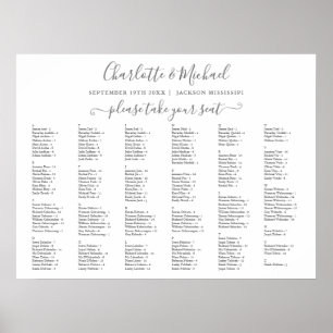 Poster Gráfico de Assentos de Casamento Gray And White 20