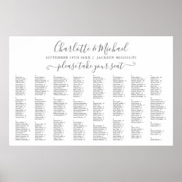 Poster Gráfico de Assentos de Casamento Gray And White pa
