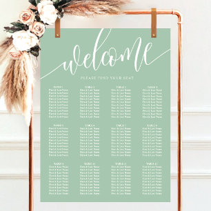 Poster Gráfico de Assentos de Casamento Minimalista com F