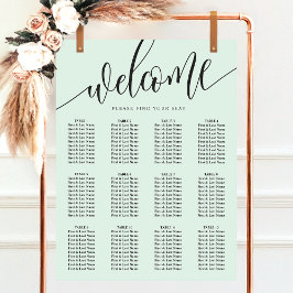 Poster Gráfico de Assentos de Casamento Minimalista Paste