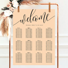 Poster Gráfico de Assentos de Casamento Minimalista Pêsse