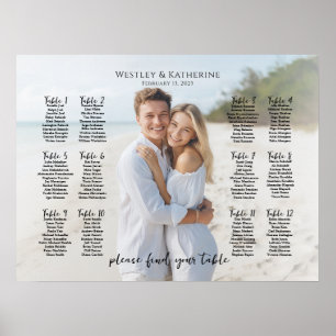 Poster Gráfico de assentos de casamento, moderno