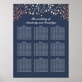 Póster Gráfico de Assentos de Casamento Respiratório do B