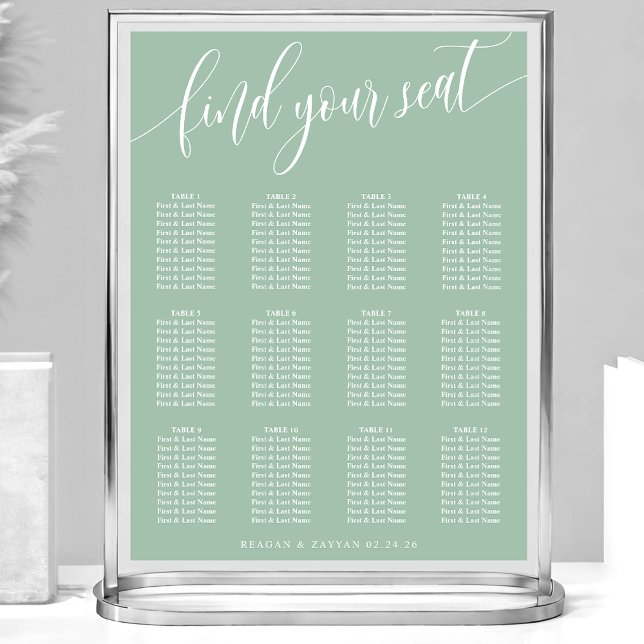 Poster Gráfico de Assentos de Casamento Simples em Tons d (Criador carregado)
