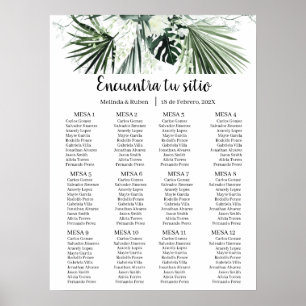 Poster Gráfico de assentos de casamento verde