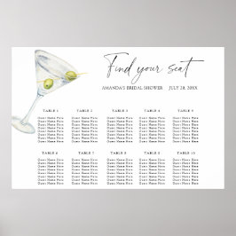 Poster Gráfico de assentos de Casamentos com Cocktail Sec