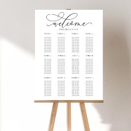 Poster Gráfico de assentos de Casamentos Elegantes e Mode