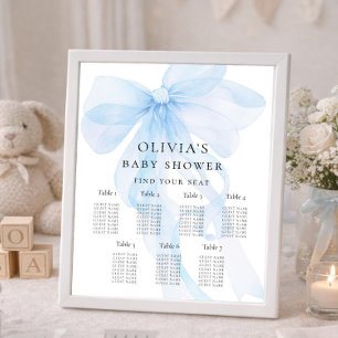 Poster Gráfico de Assentos de Chuvinha de Bebê com Laço A