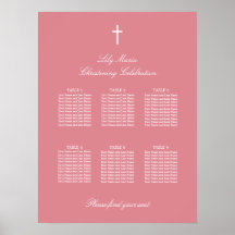 Gráfico de Assentos de Cristal Rosa 6 Mesa