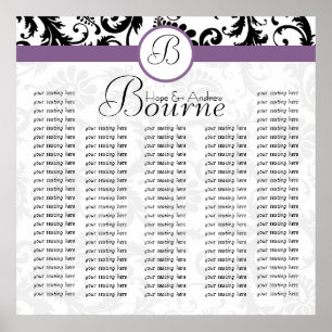 Póster Gráfico de assentos de damascos nobres e altas par