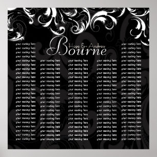 Póster Gráfico de assentos de damascos nobres e altas par