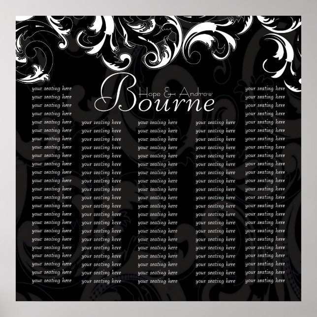 Póster Gráfico de assentos de damascos nobres e altas par (Frente)