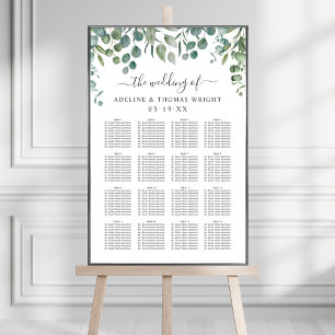 Poster Gráfico de Assentos de Folhagem de Eucalipto Elega
