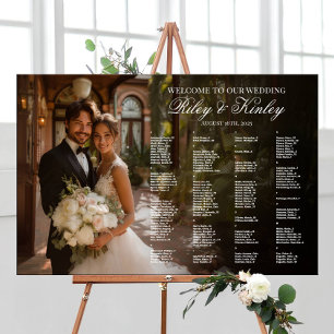 Poster Gráfico de assentos de fotos casado alfabético
