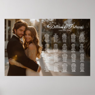 Poster Gráfico de assentos de fotos elegantes 20 mesas