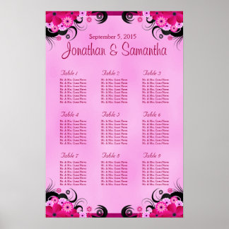 Póster Gráfico de Assentos de Mesa 9 Floral Floral de Fuc