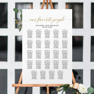 Poster Gráfico de Assentos de Mesa dos Nossos Favoritos 2
