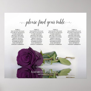 Poster Gráfico de Assentos de Mesa Rosa 4 Roxo de ameixa
