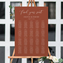 Gráfico de Assentos de Mesa Terracota Boho Elegant