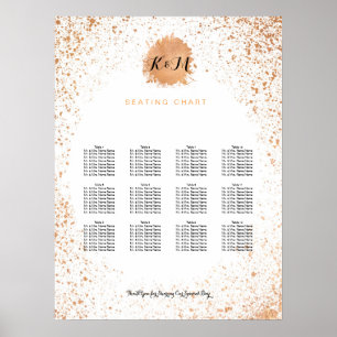 Poster Gráfico de Assentos de Recepção de casamento de Co
