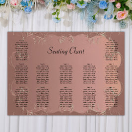 Poster Gráfico de Assentos de Recepção de casamento Doura