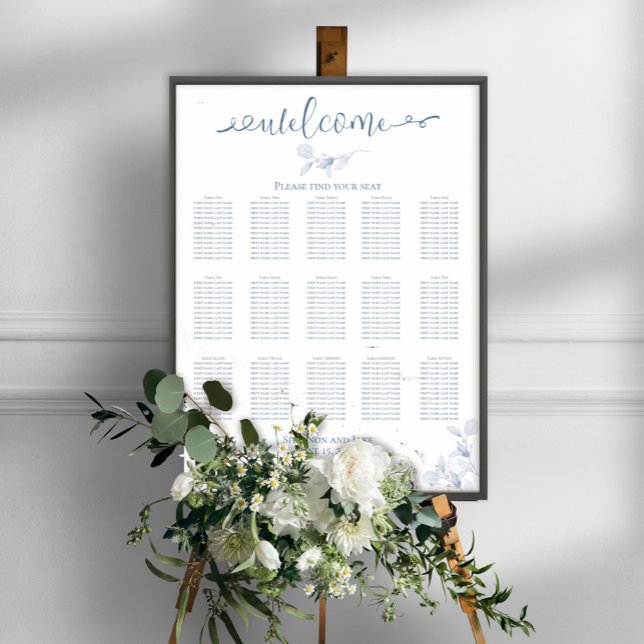 Poster Gráfico de Assentos de Recepção de Casamento Simpl (Criador carregado)