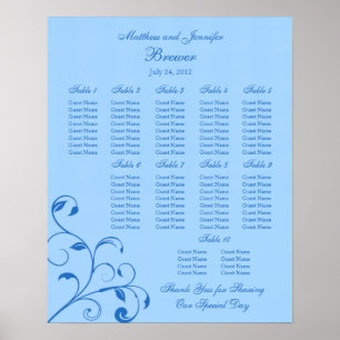 Póster Gráfico de Assentos de recepção de casamento - Tam