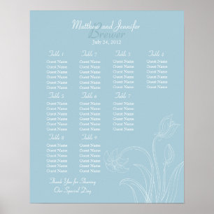 Póster Gráfico de Assentos de recepção de casamento - Tam