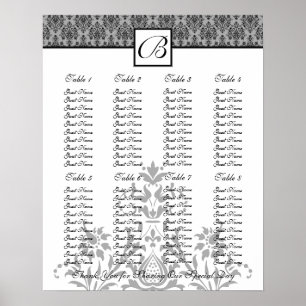 Poster Gráfico de Assentos de recepção de casamento - Tam