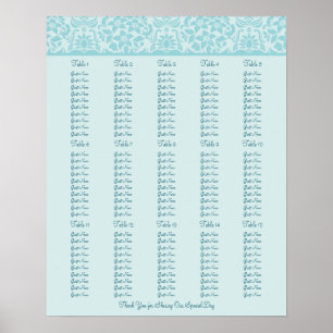 Póster Gráfico de Assentos de recepção de casamento - Tam