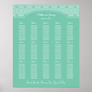 Póster Gráfico de Assentos de recepção de casamento - Tam
