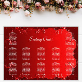 Poster Gráfico de Assentos de Recepção de casamento Verme