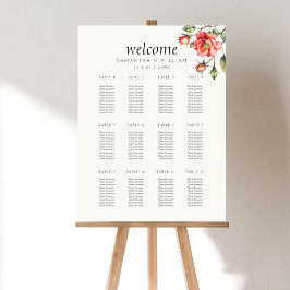 Poster Gráfico de assentos de Rosa de flor de aquarela