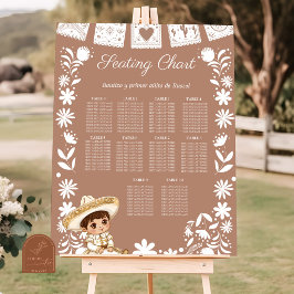 Poster Gráfico de Assentos do Batismo Brown Cielito Lindo