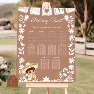Poster Gráfico de Assentos do Batismo Brown Cielito Lindo