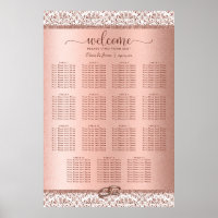 Gráfico de assentos do Casamento tema damasco Dour