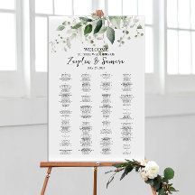 Gráfico de assentos elegantes de casamento