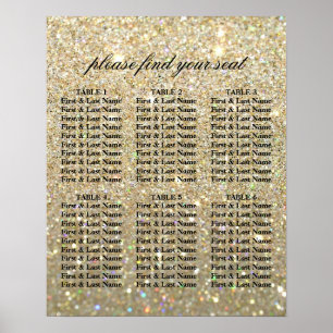 Póster Gráfico de Assentos - Glit Fab Dourado