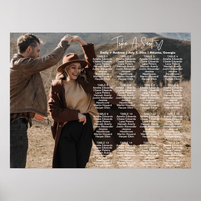 Poster Gráfico de Assentos Moderno de Fotos SOFIA Modelo (Frente)