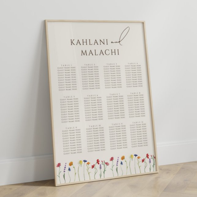 Poster Gráfico de Assentos Modernos de Flor Selvagem Colo (Criador carregado)