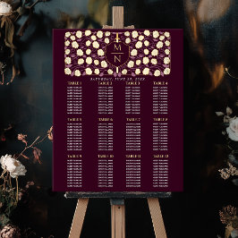 Poster Gráfico de Assentos Monograma Medieval Espada & Es