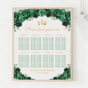 Poster Gráfico de Assentos para 8 Mesas da Princesa Verde