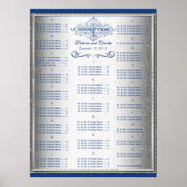Poster Gráfico de Assentos para Convidados de Casamento A
