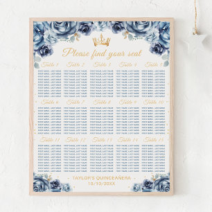 Poster Gráfico de Assentos para Mesa de Quinceañera da Pr
