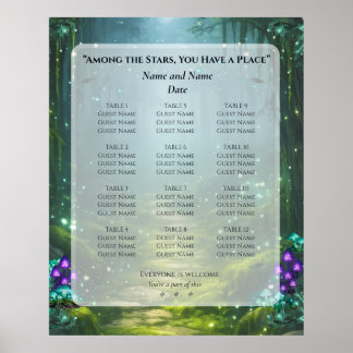Poster Gráfico de Assentos Personalizado Elegância Biolum