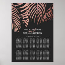 Gráfico de Assentos Pretos da Árvore Palm Dourada 