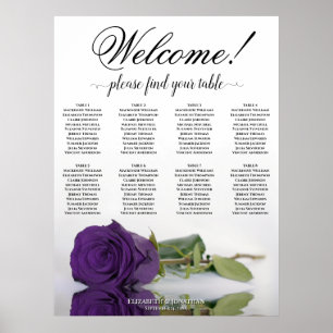 Poster Gráfico de Assentos Reais de Rosa Roxo Elegante 8 