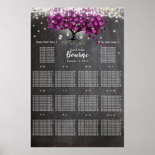 Poster Gráfico de Assentos Roxo com Sangria de Lousa